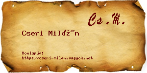 Cseri Milán névjegykártya